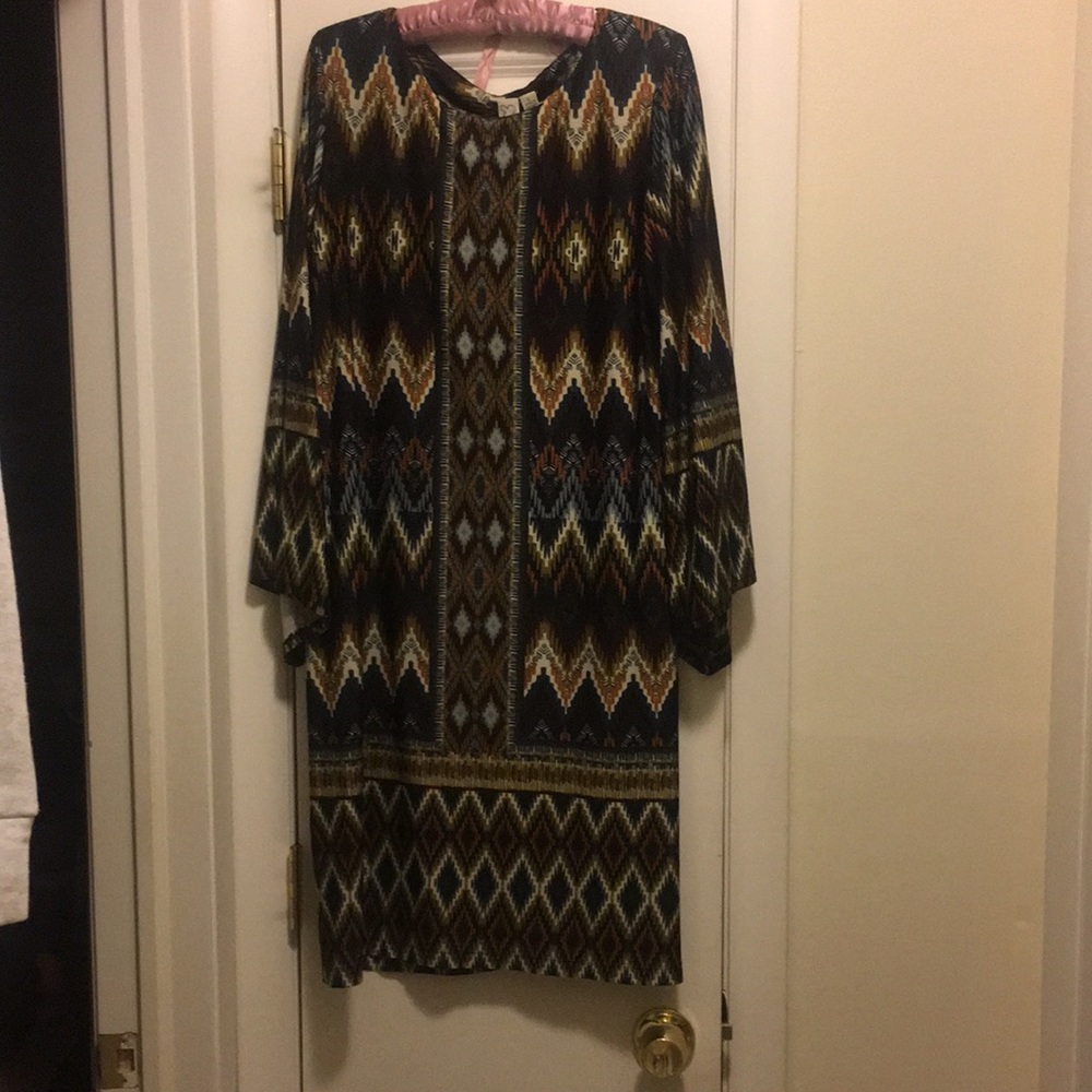 Multi print lightweight dress